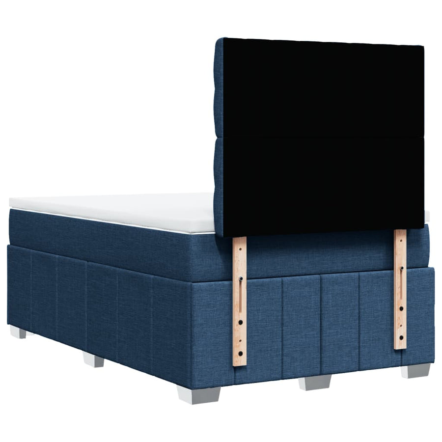 Boxspring Met Matras Stof 120 x 190 cm Blauw