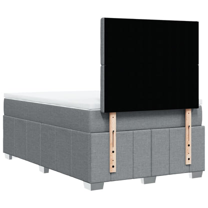 Boxspring met matras stof lichtgrijs 120x190 cm