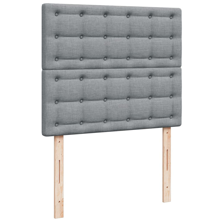 Boxspring met matras stof lichtgrijs 120x190 cm