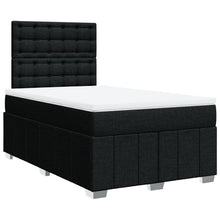 Boxspring met matras stof zwart 120x190 cm