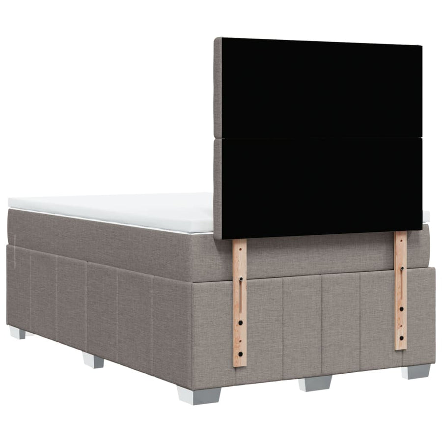 Boxspring met matras stof taupe 120x190 cm
