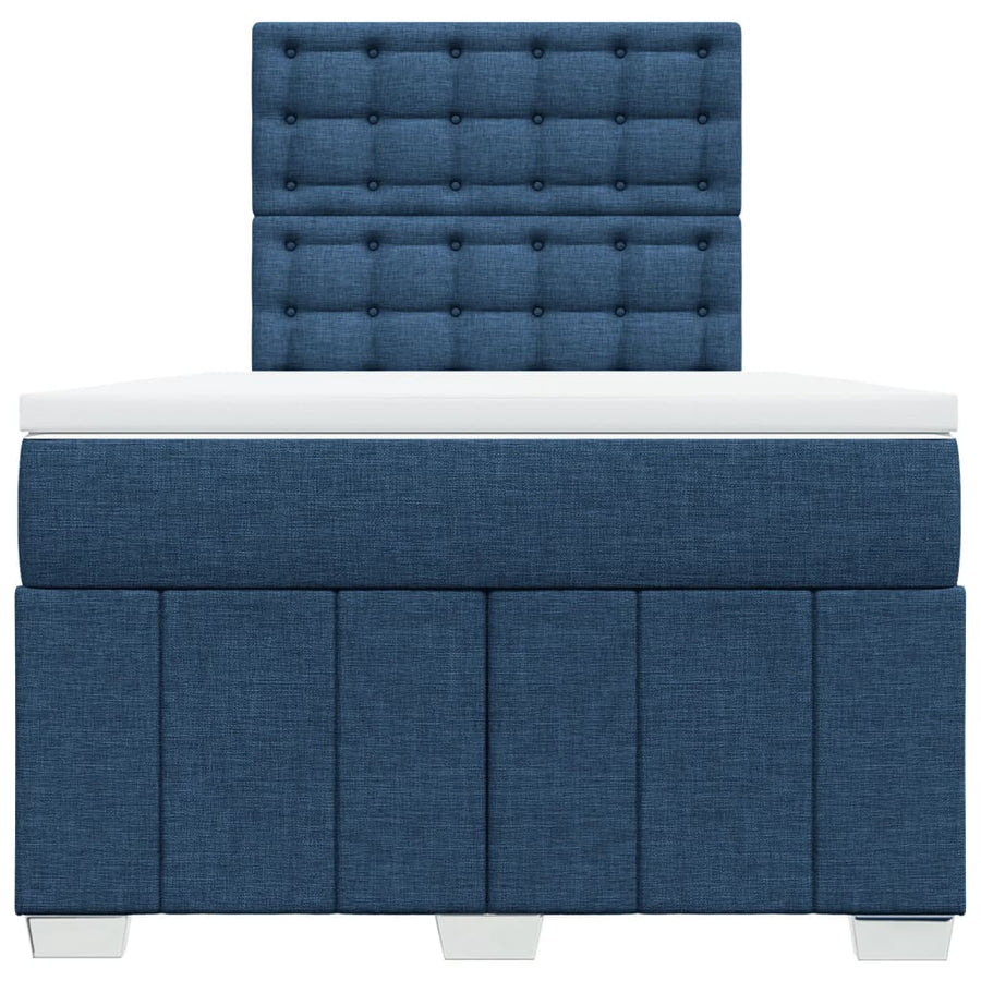 Boxspring Met Matras Stof 120 x 190 cm Blauw