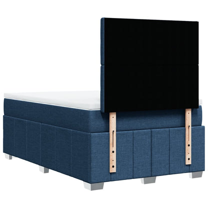 Boxspring Met Matras Stof 120 x 190 cm Blauw