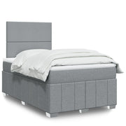 Boxspring met matras 120x200 cm grijs stof