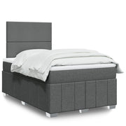Boxspring 120x200 cm donkergrijs met pocketveringmatras