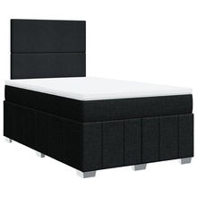 Boxspring met matras stof zwart 120x200 cm