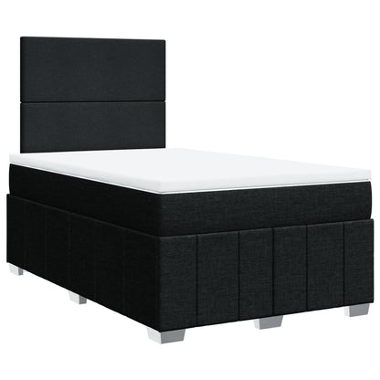 Boxspring met matras stof zwart 120x200 cm