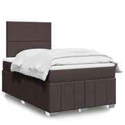 Boxspring met matras 120x200 cm bruin stof