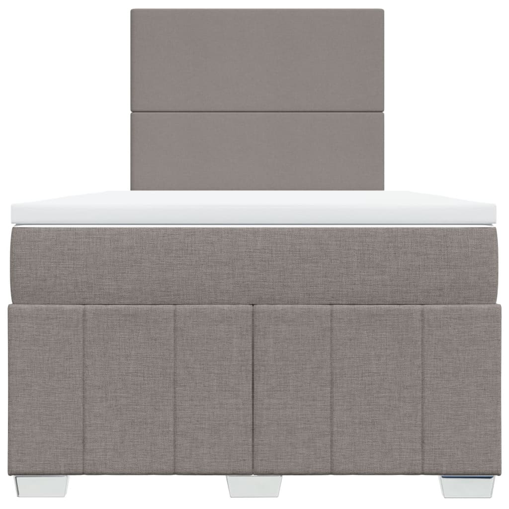 Boxspring met matras stof taupe 120x200 cm