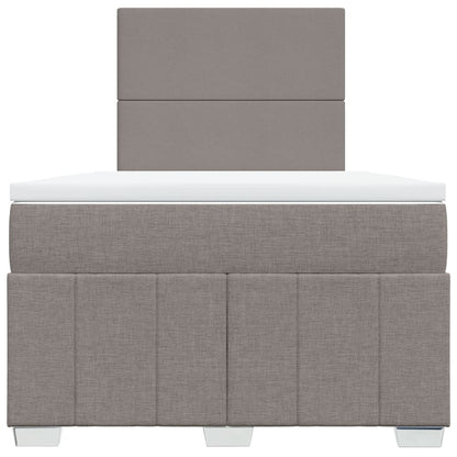 Boxspring met matras stof taupe 120x200 cm