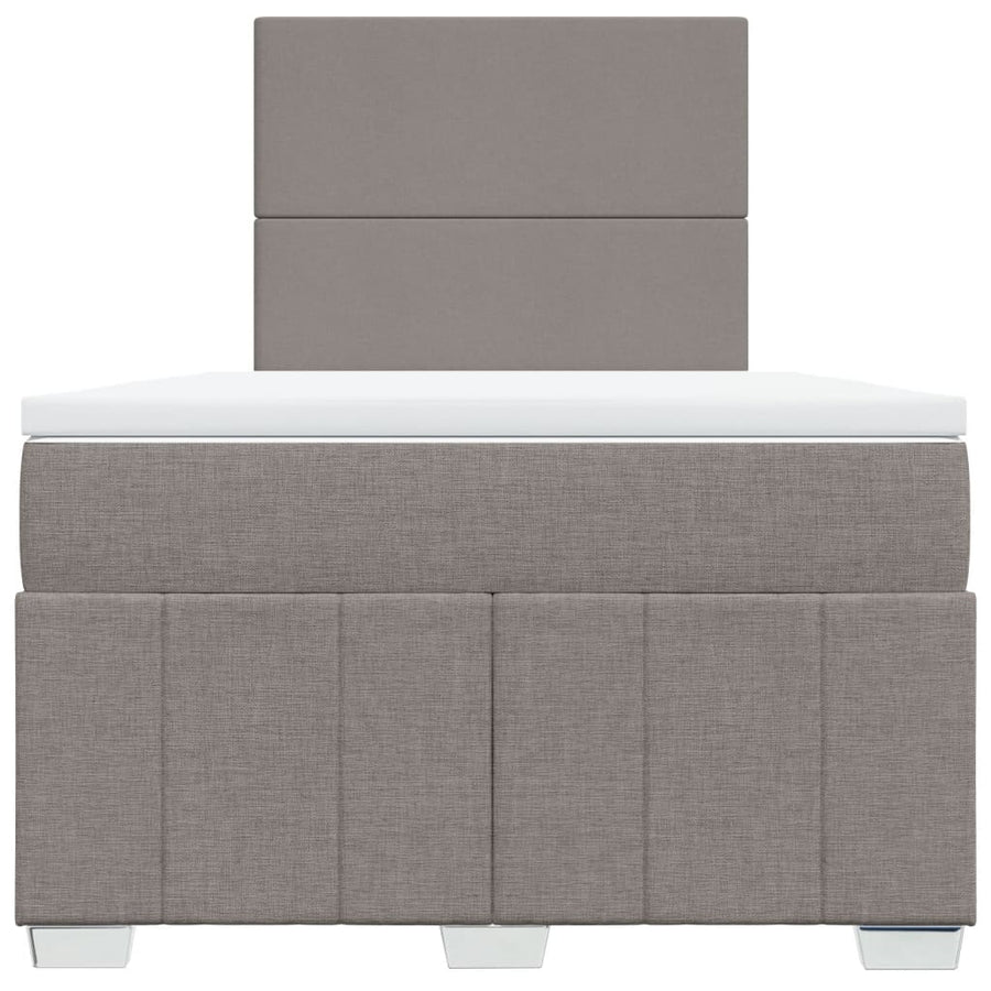 Boxspring met matras stof taupe 120x200 cm