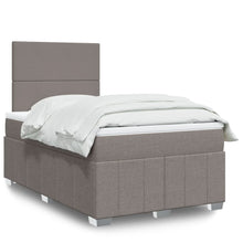 Boxspring met matras stof taupe 120x200 cm