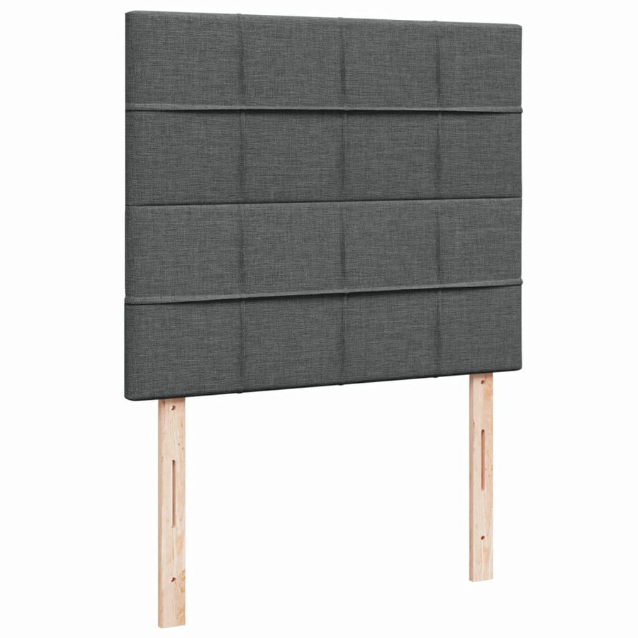 Boxspring met matras stof donkergrijs 120x200 cm