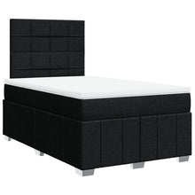 Boxspring met matras stof zwart 120x200 cm