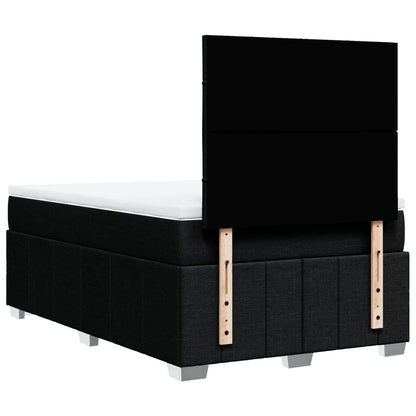 Boxspring met matras stof zwart 120x200 cm