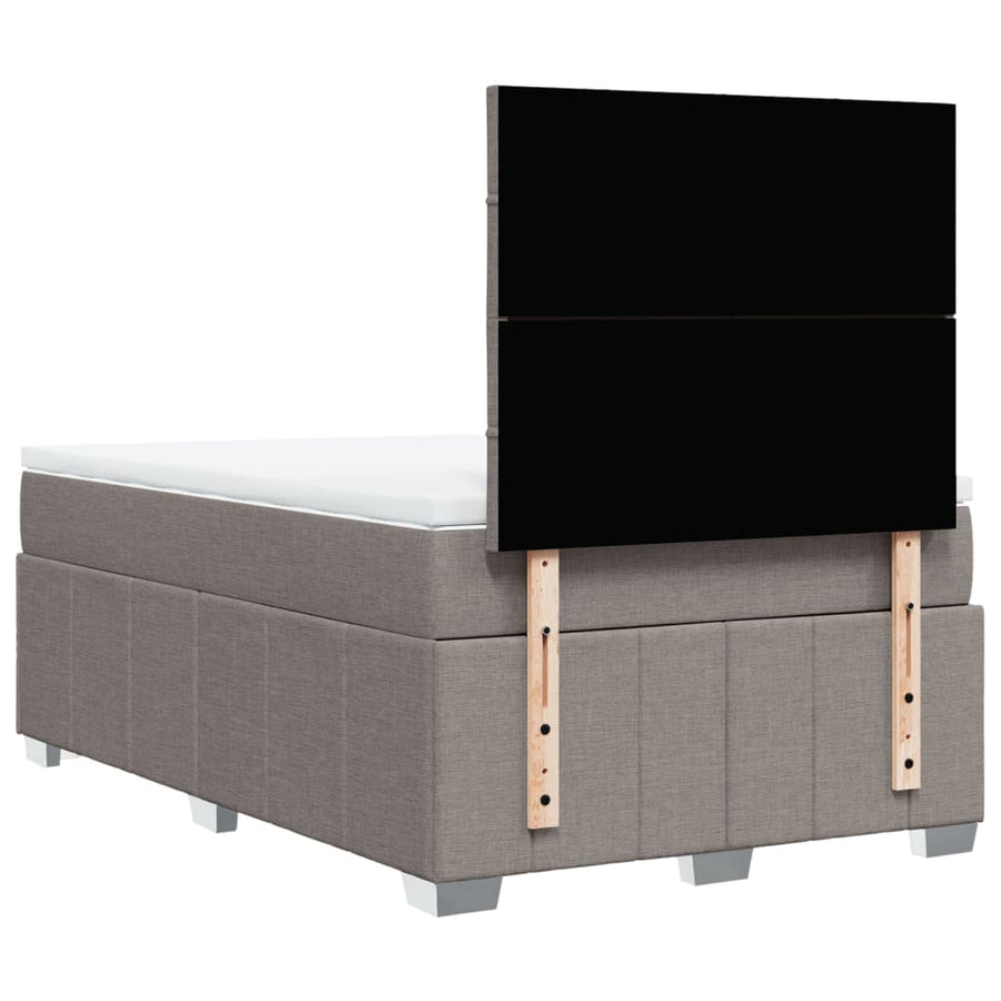 Boxspring met matras stof taupe 120x200 cm
