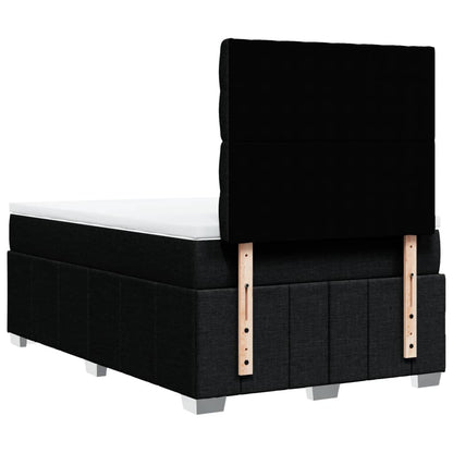 Boxspring met matras stof zwart 120x200 cm