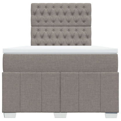 Boxspring met matras stof taupe 120x200 cm