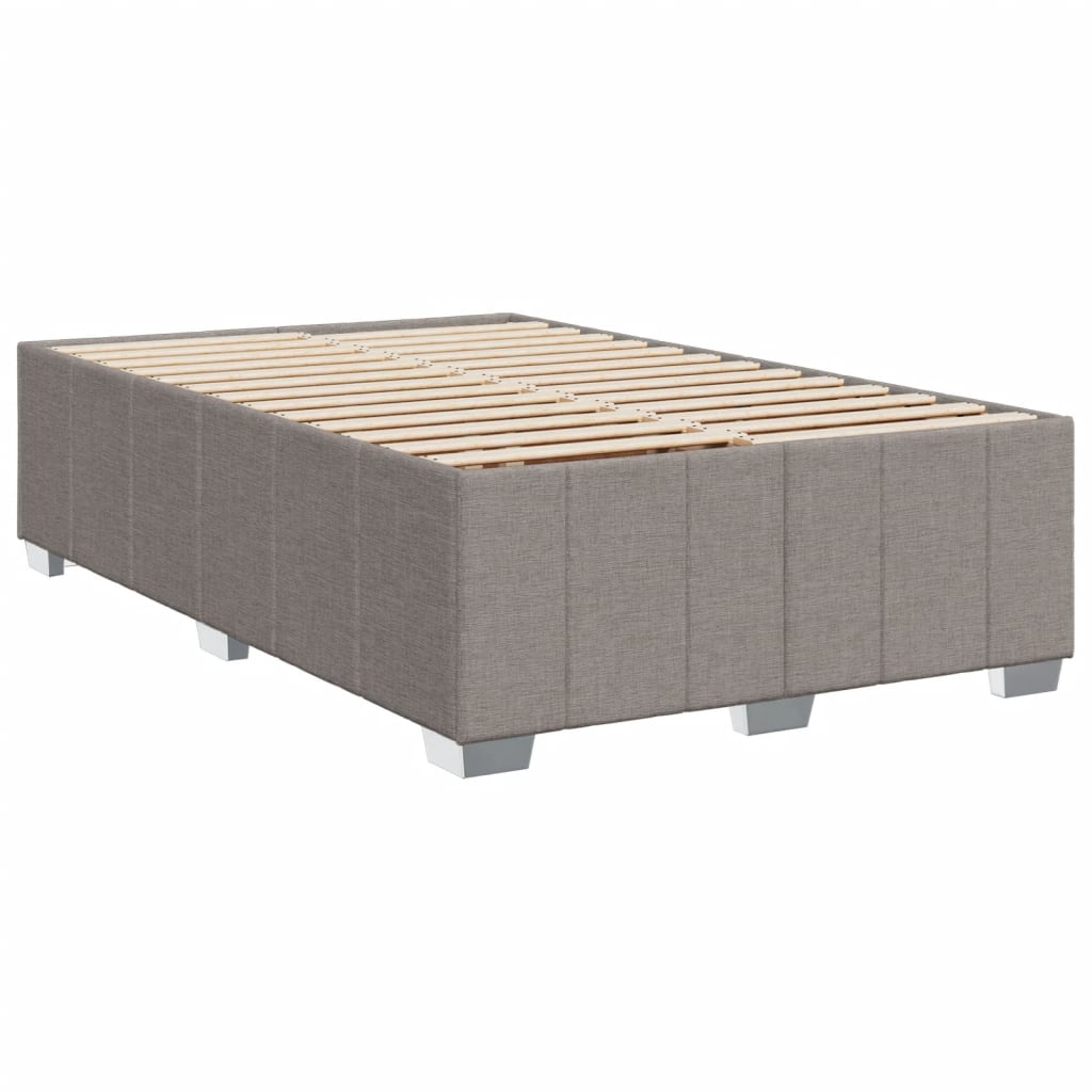Boxspring met matras stof taupe 120x200 cm