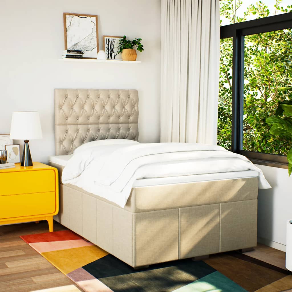 Boxspring Met Matras Stof Kleurig 120 x 200 cm