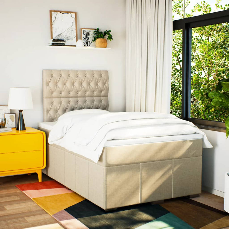 Boxspring Met Matras Stof Kleurig 120 x 200 cm