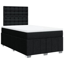 Boxspring met matras stof zwart 120x200 cm