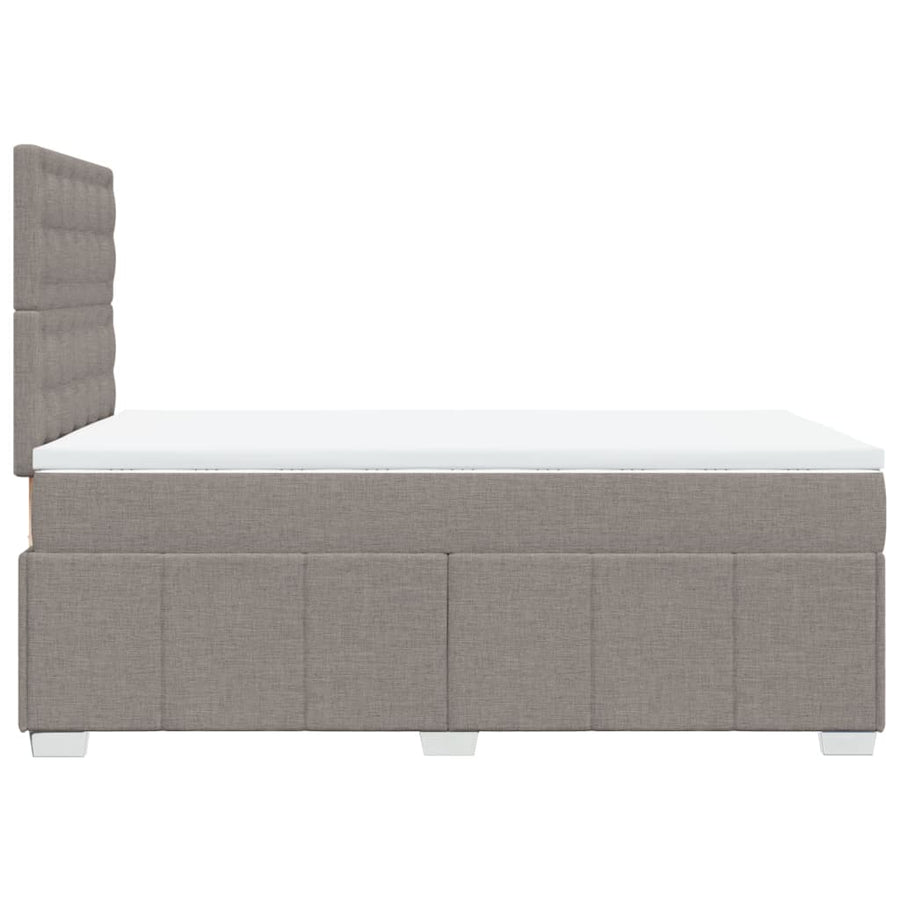 Boxspring met matras stof taupe 120x200 cm