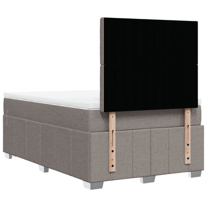 Boxspring met matras stof taupe 120x200 cm