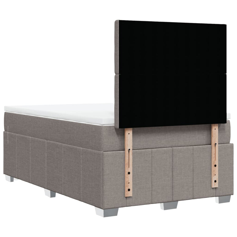 Boxspring met matras stof taupe 120x200 cm