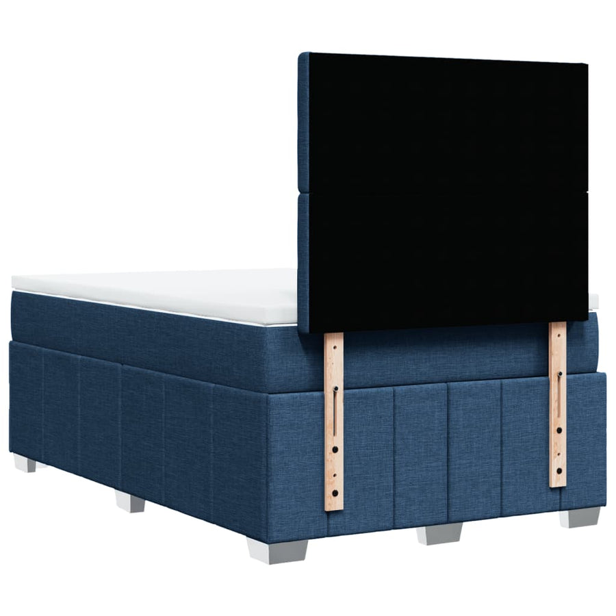 Boxspring Met Matras Stof 120 x 200 cm Blauw