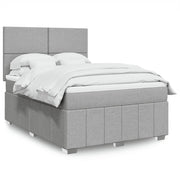 Boxspring met matras 140x190 cm grijs