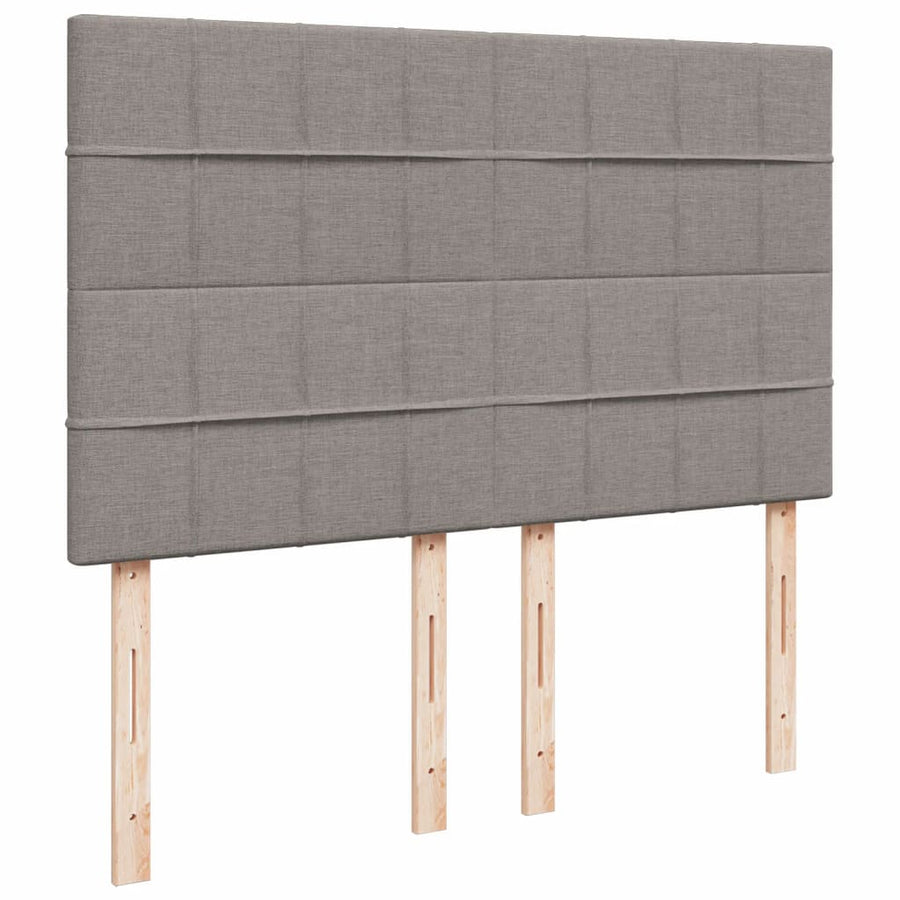 Boxspring met matras stof taupe 140x190 cm