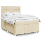 Boxspring met matras 140x190 cm crèmekleurig