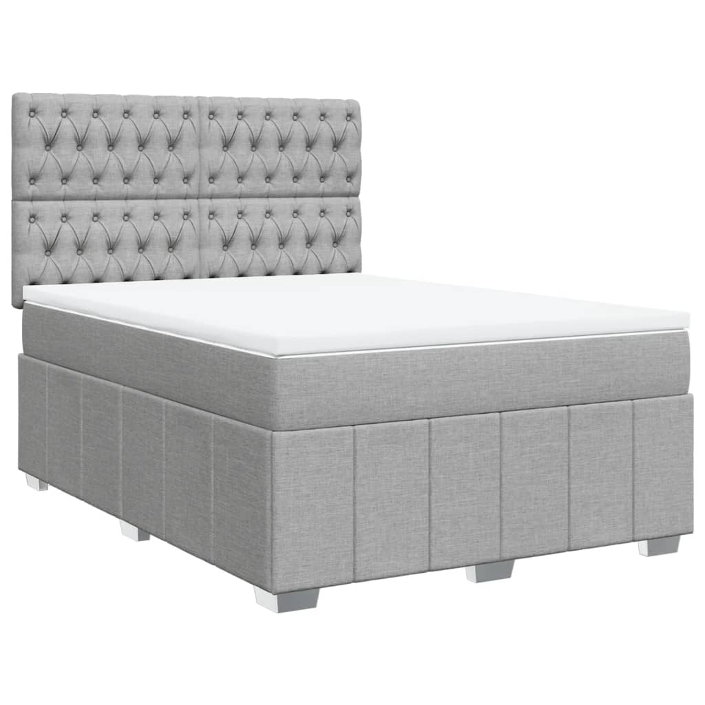 Boxspring Met Matras Stof 140 x 190 cm