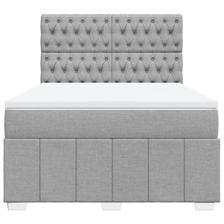 Boxspring Met Matras Stof 140 x 190 cm