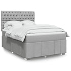 Boxspring met matras 140x190 cm grijs