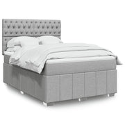 Boxspring met matras 140x190 cm grijs