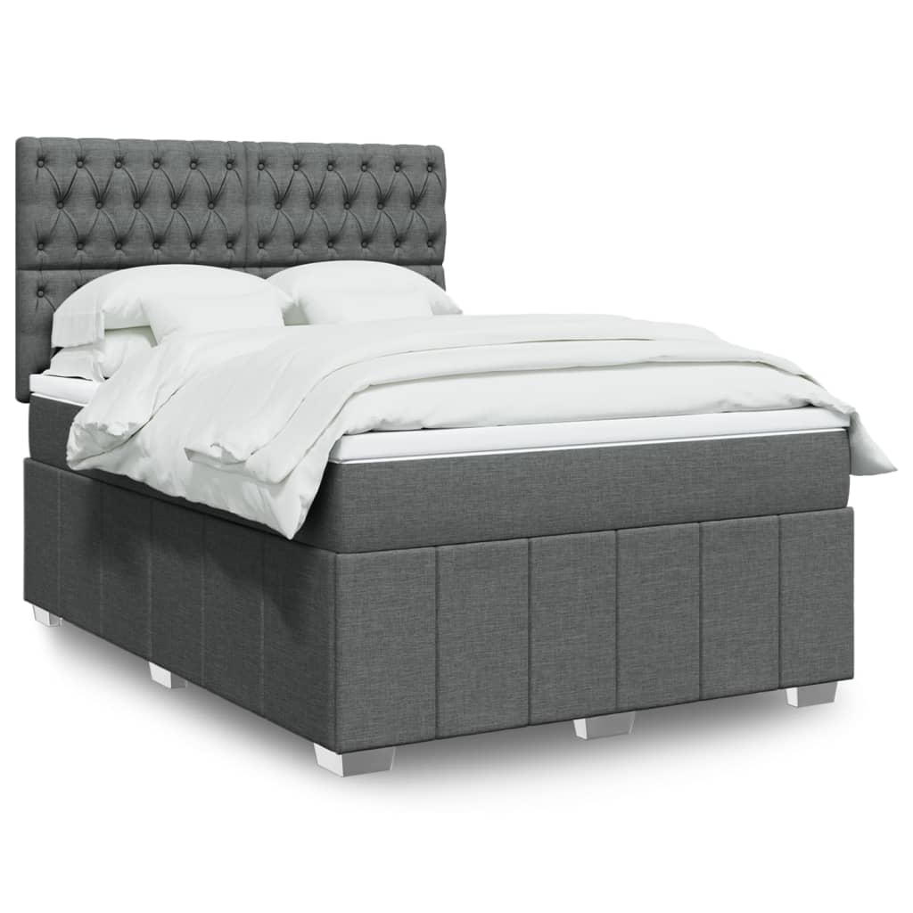 Boxspring Met Matras Stof 140 x 190 cm