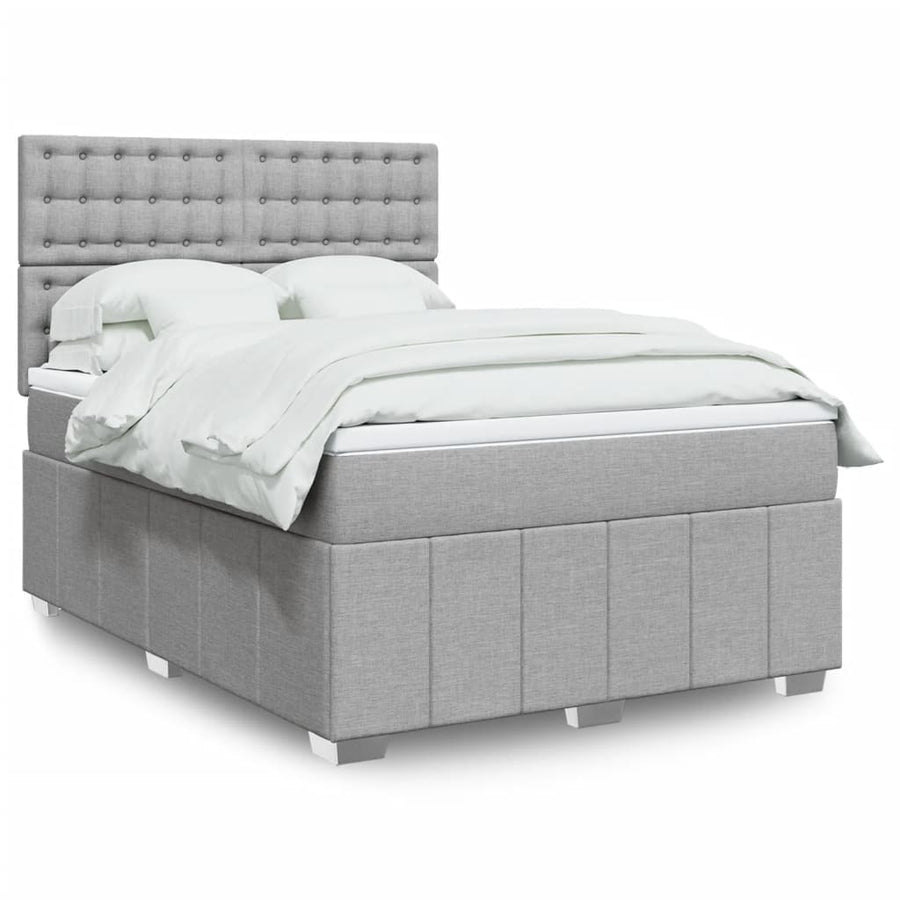 Boxspring Met Matras Stof 140 x 190 cm