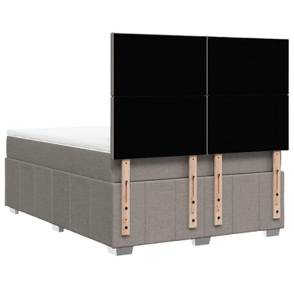 Boxspring met matras stof taupe 140x200 cm