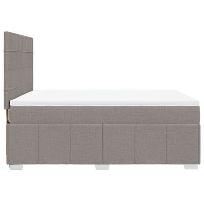 Boxspring met matras stof taupe 140x200 cm