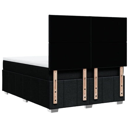 Boxspring met matras stof zwart 160x200 cm