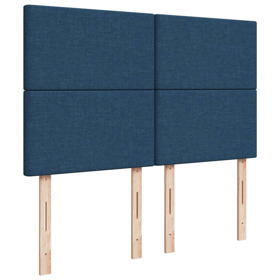 Boxspring met matras stof blauw 160x200 cm