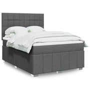 Boxspring met matras 160x200 cm donkergrijs