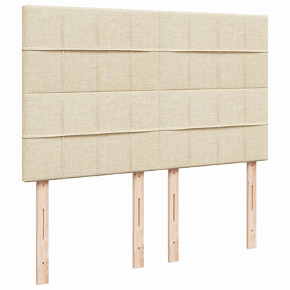 Boxspring met matras stof crèmekleurig 160x200 cm