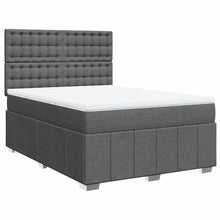 Boxspring met matras stof donkergrijs 160x200 cm