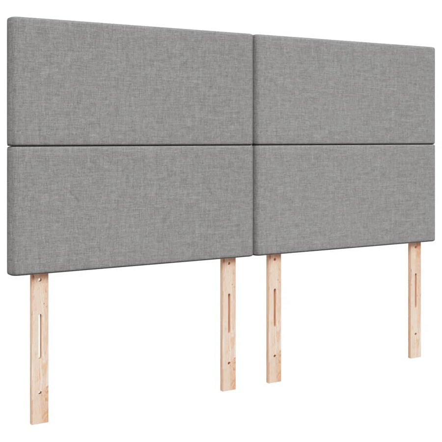 Boxspring met matras stof lichtgrijs 180x200 cm