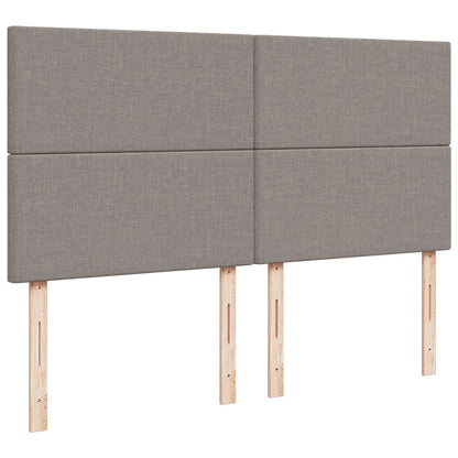 Boxspring met matras stof taupe 180x200 cm