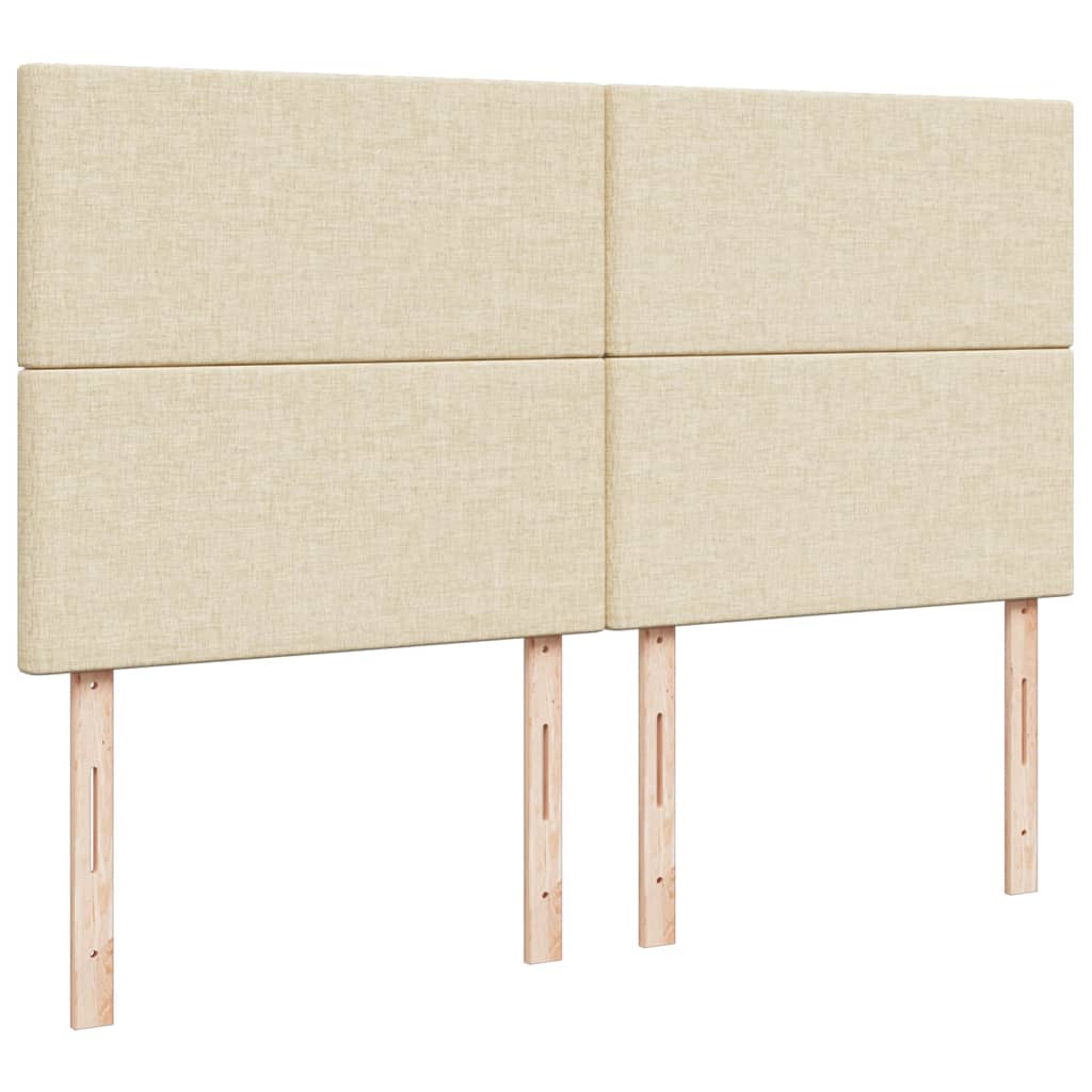 Boxspring met matras stof crèmekleurig 180x200 cm