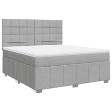 Boxspring met matras stof lichtgrijs 180x200 cm